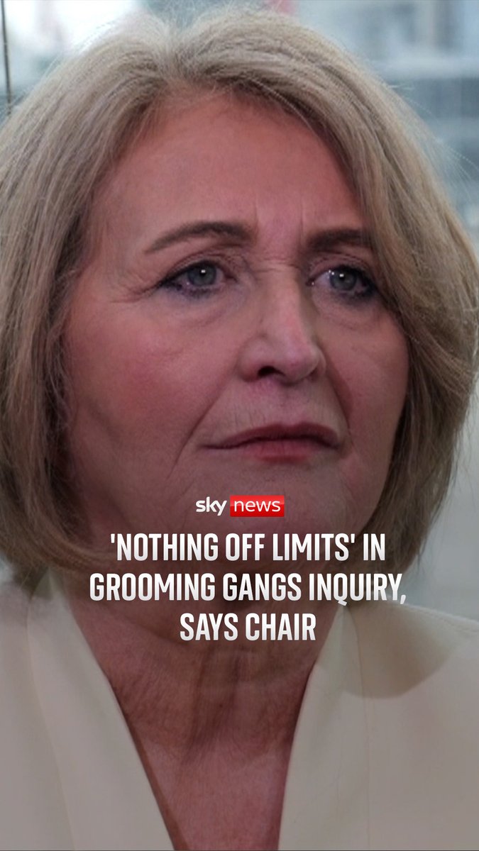 The chair of the upcoming grooming gangs inquiry, Baroness Anne Longfield, has vowed to "not flinch from uncomfortable truths" as she launches the terms of reference of the long-awaited review. Full story from Jason Farrell 🔗