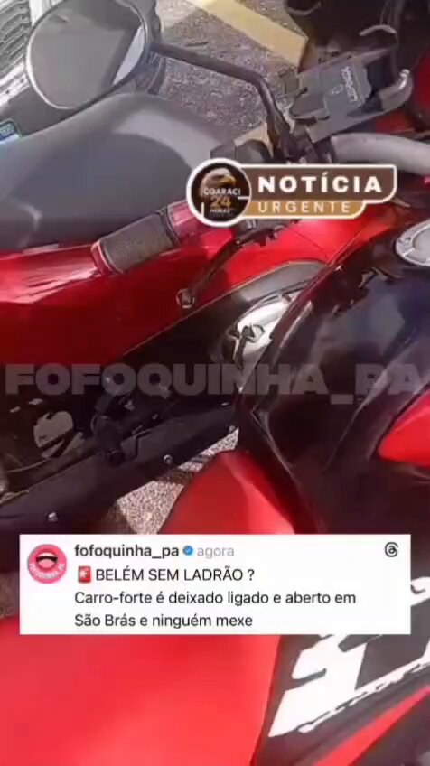 Um carro-forte foi flagrado aberto e com o motor ligado em plena via pública, no bairro de São Brás, em Belém.