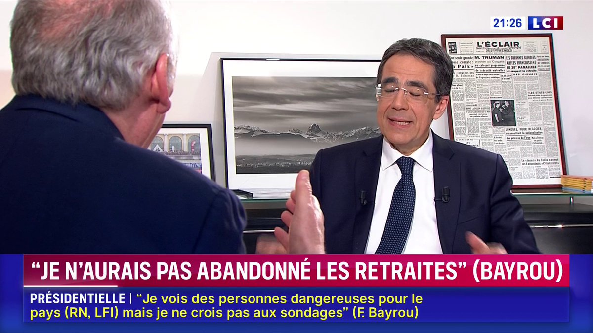 🔴 Francois Bayrou : sa première interview depuis ses défaites : Sur Emmanuel Macron : 🗣️"Il est le porte-drapeau de l'Europe face à Trump, le porte-drapeau de l'Europe et de la liberté face à Poutine, celui qui aide le plus expressément l'Ukraine" : François Bayrou