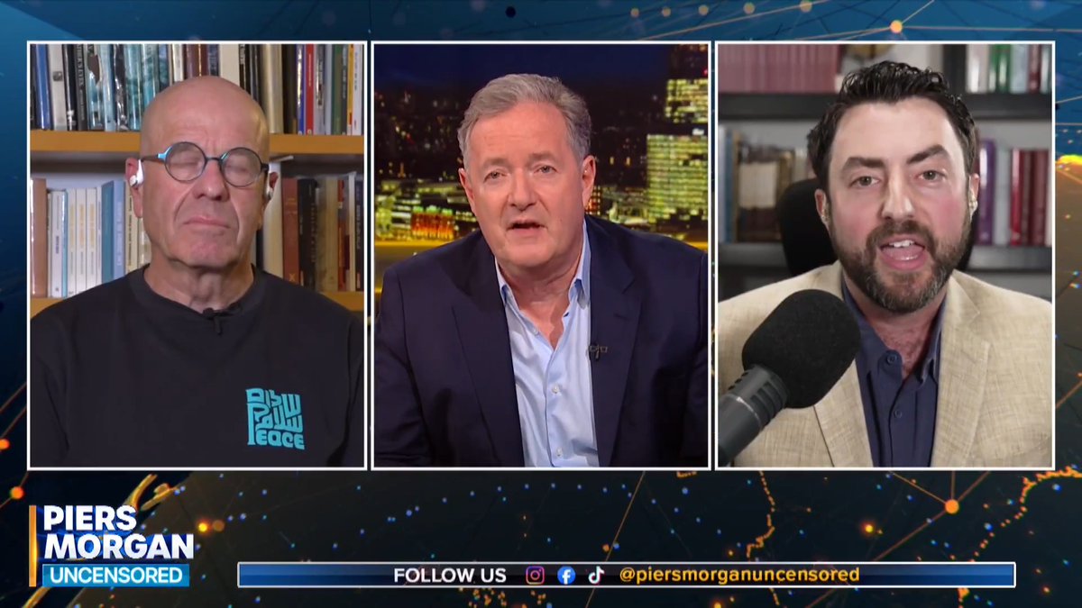 "Why do you think the Israeli government doesn't want war correspondents from around the world on the ground in Gaza?.. "You're a smart guy, have a guess!" Watch more of Piers Morgan debating Josh Hammer👇 📺 Piers Morgan | Josh Hammer