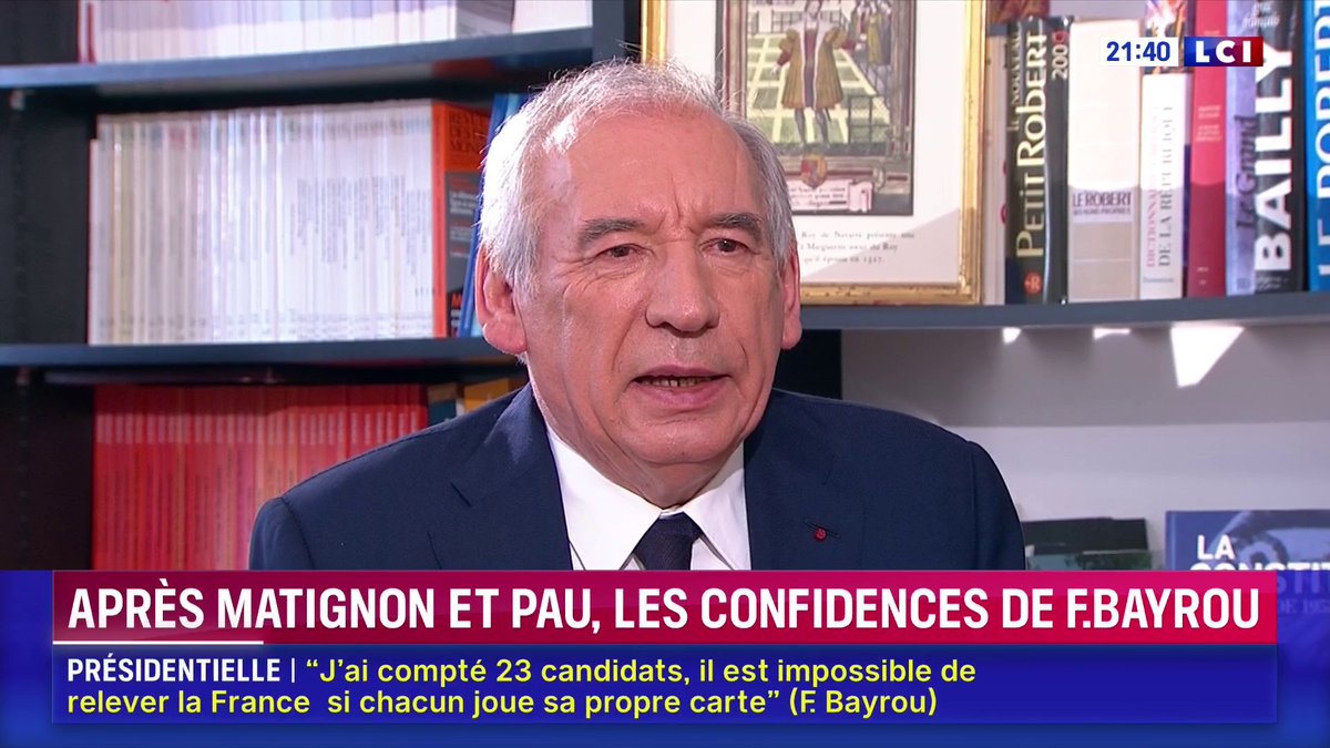 🔴 Francois Bayrou : sa première interview depuis ses défaites Candidat en 2027 ? : François Bayrou assure que "non, je n'ai pas l'élection présidentielle en ligne de mire. Je suis le seul parmi tous ceux qui s'expriment sur ce sujet. Mais l'avenir est ouvert", face à Darius Rochebin