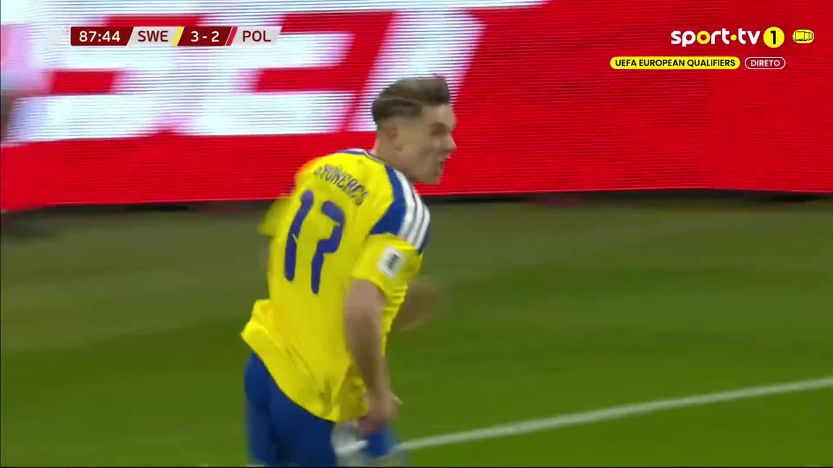 Gyökeres apura a Suécia para o Mundial e a Polónia está fora! 🇸🇪