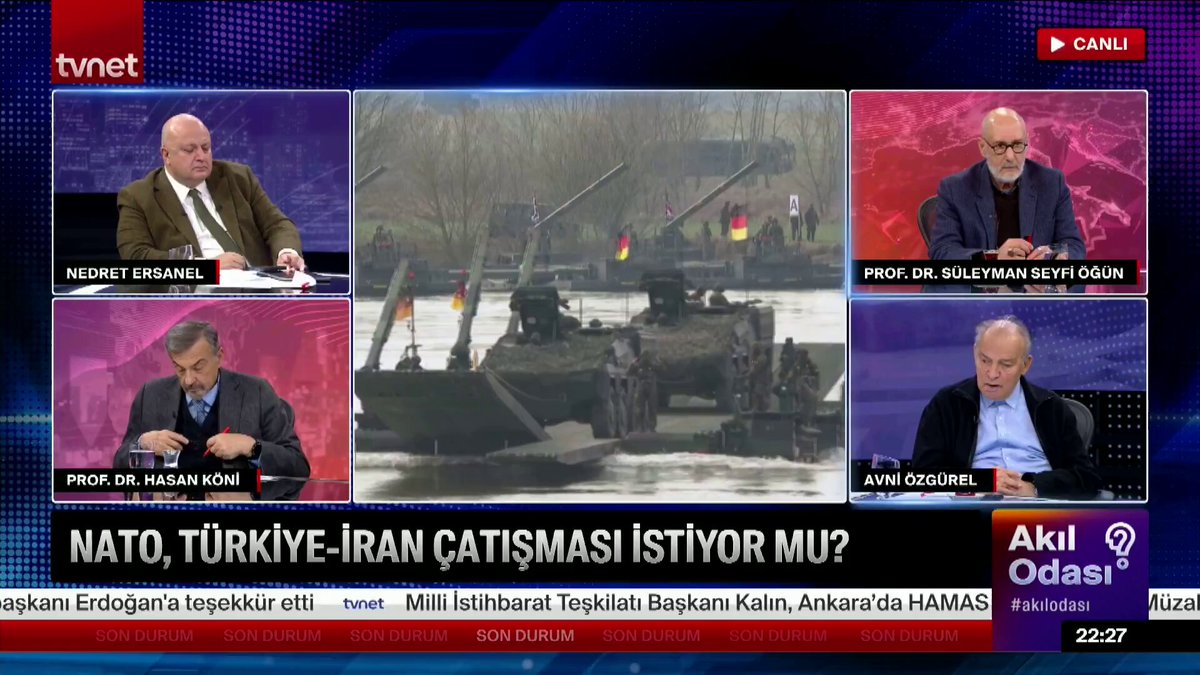 "Savaşı Trump’ın elinde patlatacaklar!" Avni Özgürel: "İngiltere bu savaşın Trump’ı bitireceğini düşünüyor. İstiyor ki Trump’ın aklı karışmasın çünkü olur da ateşkes imzalarsa İran’dan ilgisini Çin’e yönlendirir. İngiltere Çin’i ikna etmeye çalışıyor, 'Trump gidecek ve yeni oluşacak Batı’nın başında ben ve etrafımdaki diğer Avrupa ülkeleri olacak' şeklinde Çin’e ışık yakıyor. Avrupa ülkelerinin tamamı da İngiltere’nin kuyruğuna takılarak yürümeye teşnedirler zaten" Nedret ERSANEL Avni Özgürel #AkılOdası