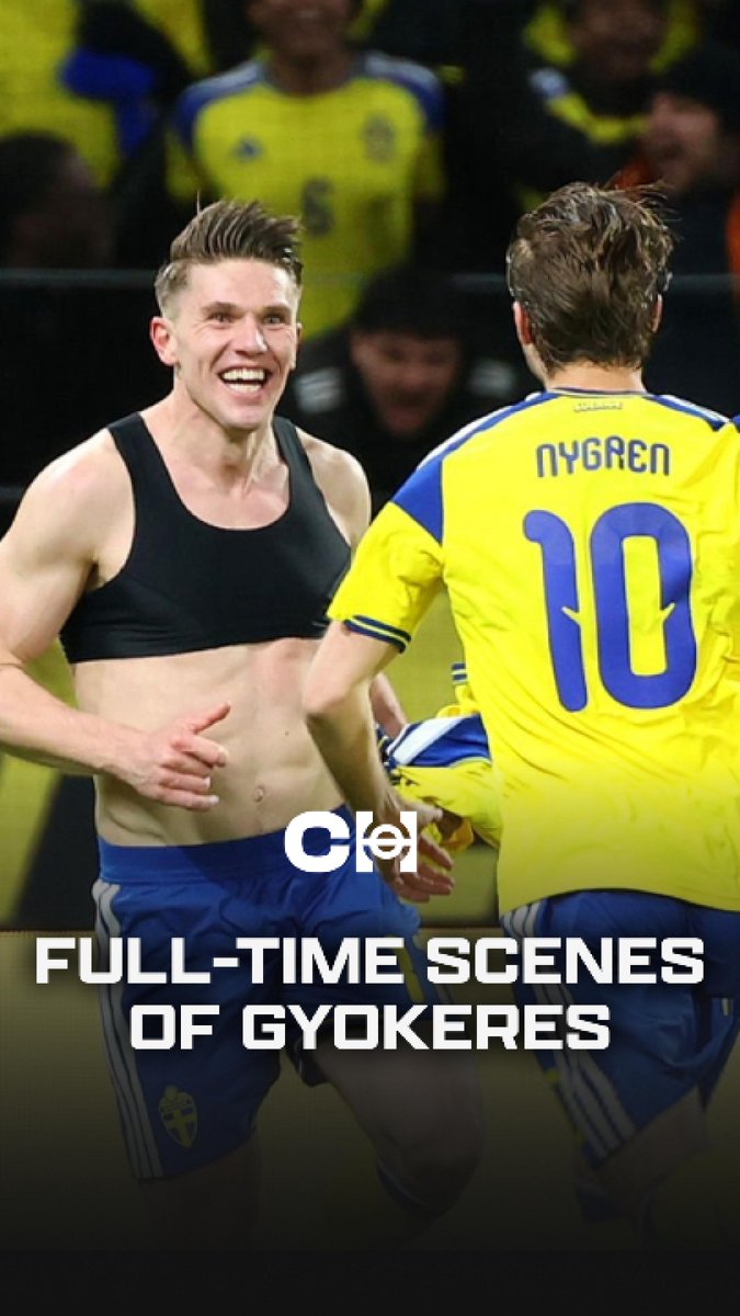 Full-time scenes of Sweden and Viktor Gyokeres after qualifying for the World Cup. 🎥 Elsa