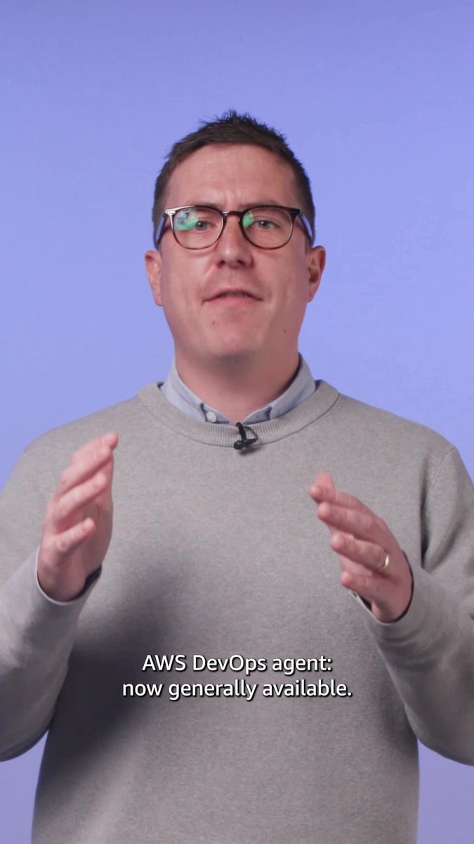 AWS DevOps Agent is now generally available. Your always-available operations teammate that autonomously investigates incidents the moment an alert comes in, reducing mean time to resolution from hours to minutes across AWS, multicloud, and on-prem environments. Get proactive recommendations that prevent future incidents and strengthen system resilience based on patterns across historical incidents.