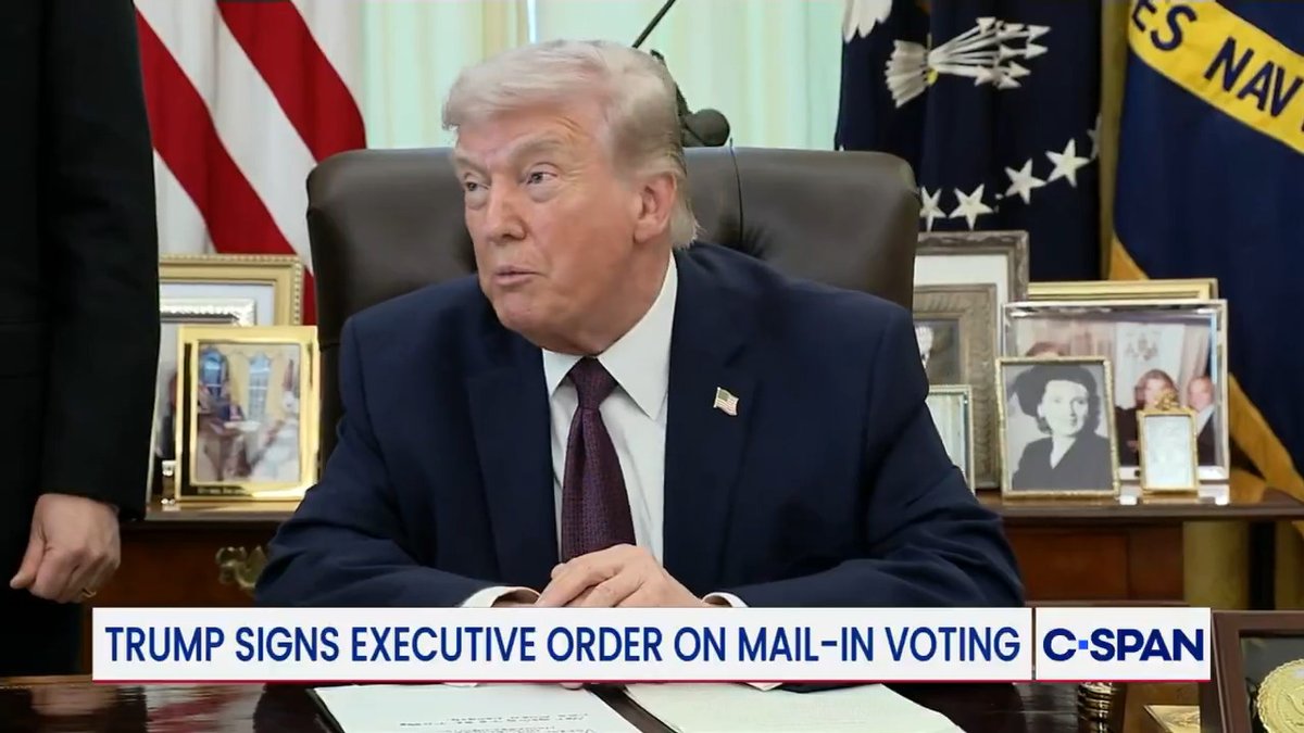 President Trump on executive order cracking down on mail-in voting: "The cheating on mail-in voting is legendary…I think this will help a lot with elections. We'd like to have voter ID. We'd like to have proof of citizenship, and that will be another subject for another time."