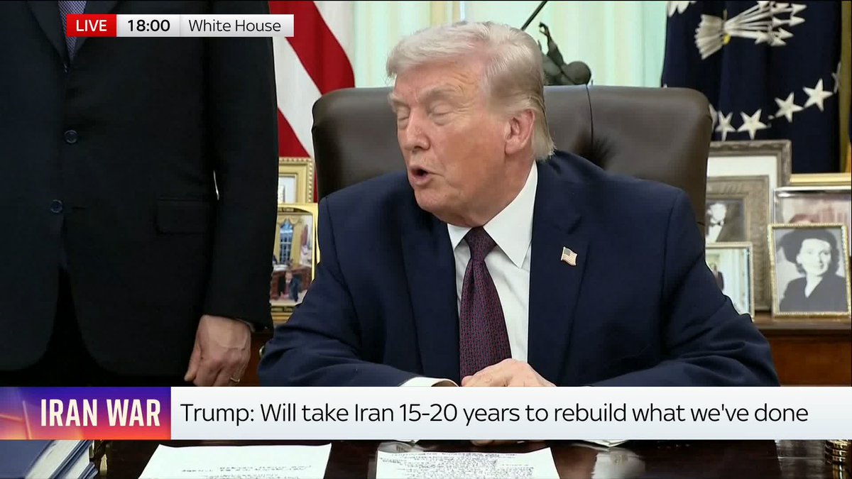 The U.S. will "leave Iran whether we have a deal or not" once it believes that Iran has been "put into the Stone Ages and won't be able to come up with a nuclear weapon", says Donald Trump. Iran war latest 🔗 🔗 Sky 501 and YouTube