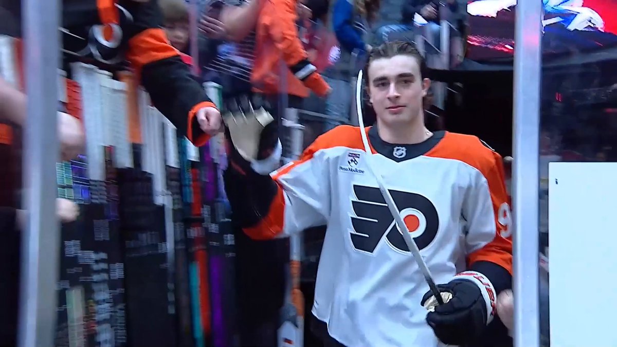 IT'S DEBUT DAY!! 🙌 Porter Martone has taken the ice for his NHL debut with the x - Philadelphia Flyers!
