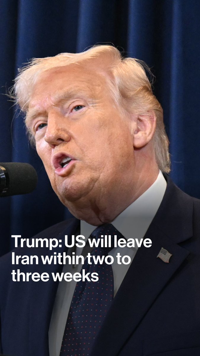 President Donald Trump says he expects the US to end the war on Iran within two to three weeks, suggesting the US had largely accomplished its military goals and would leave it to other nations to resolve issues with the Strait of Hormuz