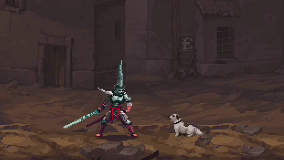 You can pet the dog in Blasphemous