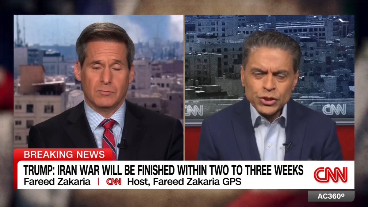 "It seems as though they're preparing for a strategy where they simply leave": CNN's Fareed Zakaria reacts to Pres. Trump's comments that the US could end its war with Iran within two to three weeks.
