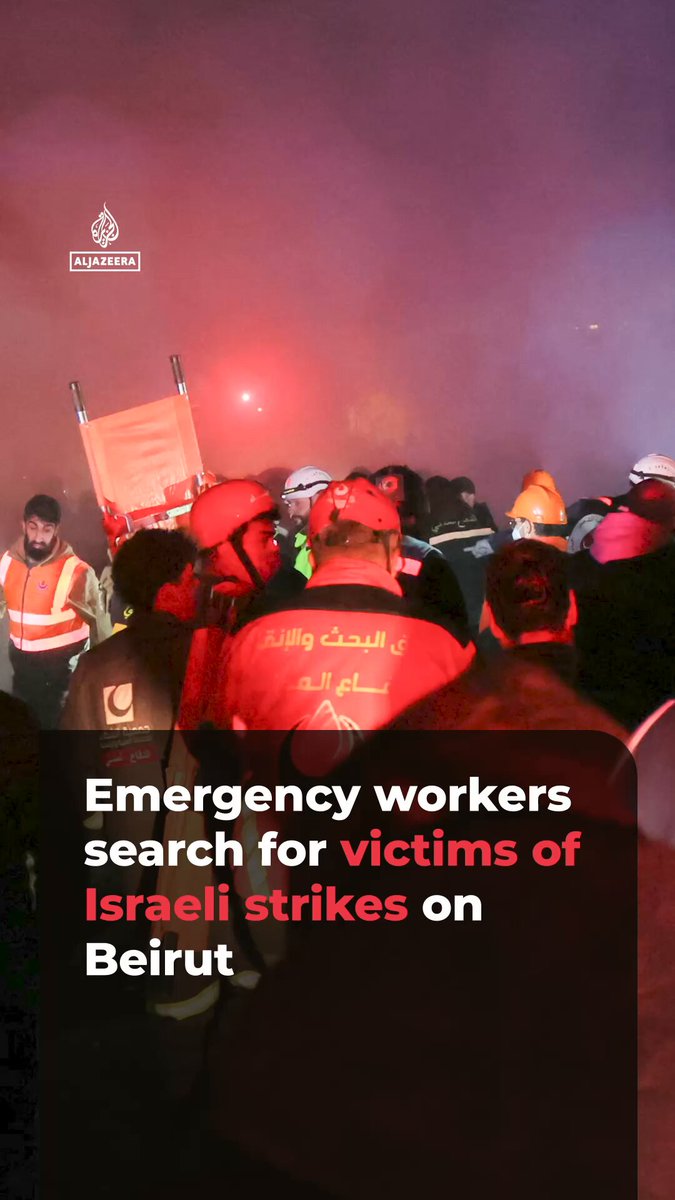 🇮🇱🇱🇧Israeli airstrikes hit Beirut's Jnah neighbourhood and a vehicle south of the capital killing two people. Emergency workers searched through rubble at both sites in the southern suburbs looking for survivors.