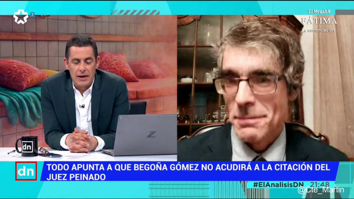 "Anoche en Diario de la Noche (Telemadrid), el magistrado Jesús Villegas Juez Eutimius (Jesús Villegas) fue claro sobre la causa de Begoña Gómez: 'Aquí hay materia, decir que no hay indicios es una auténtica barbaridad. Habría que ser ciego'. Además, aseguró que antes del verano sabremos si la juzgará un jurado popular. 🔥⚖️ ¿Se acelera el caso?"