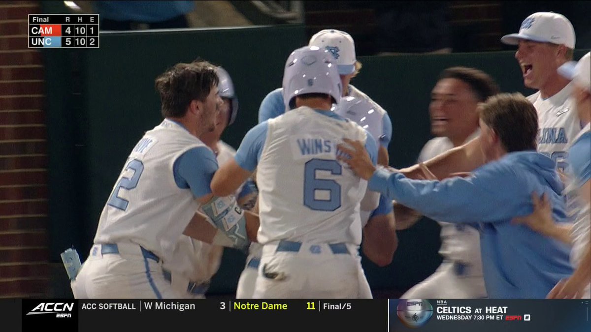 UNC WALKS OFF CAMPBELL IN THE 14TH INNING ๐ Six straight wins for the Tar Heels ๐ฅ