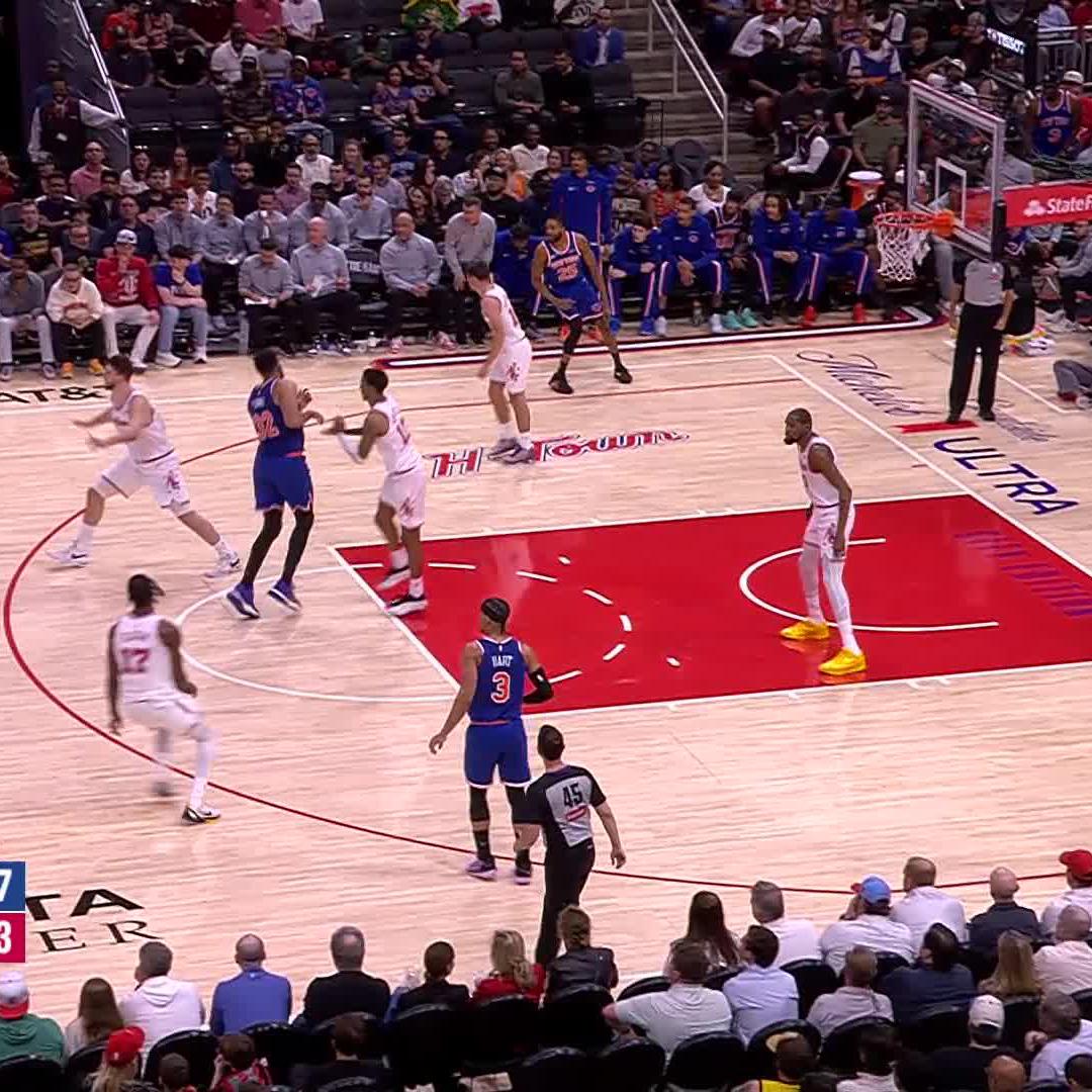 Look at KAT after OG hits the 3 He is NOT happy