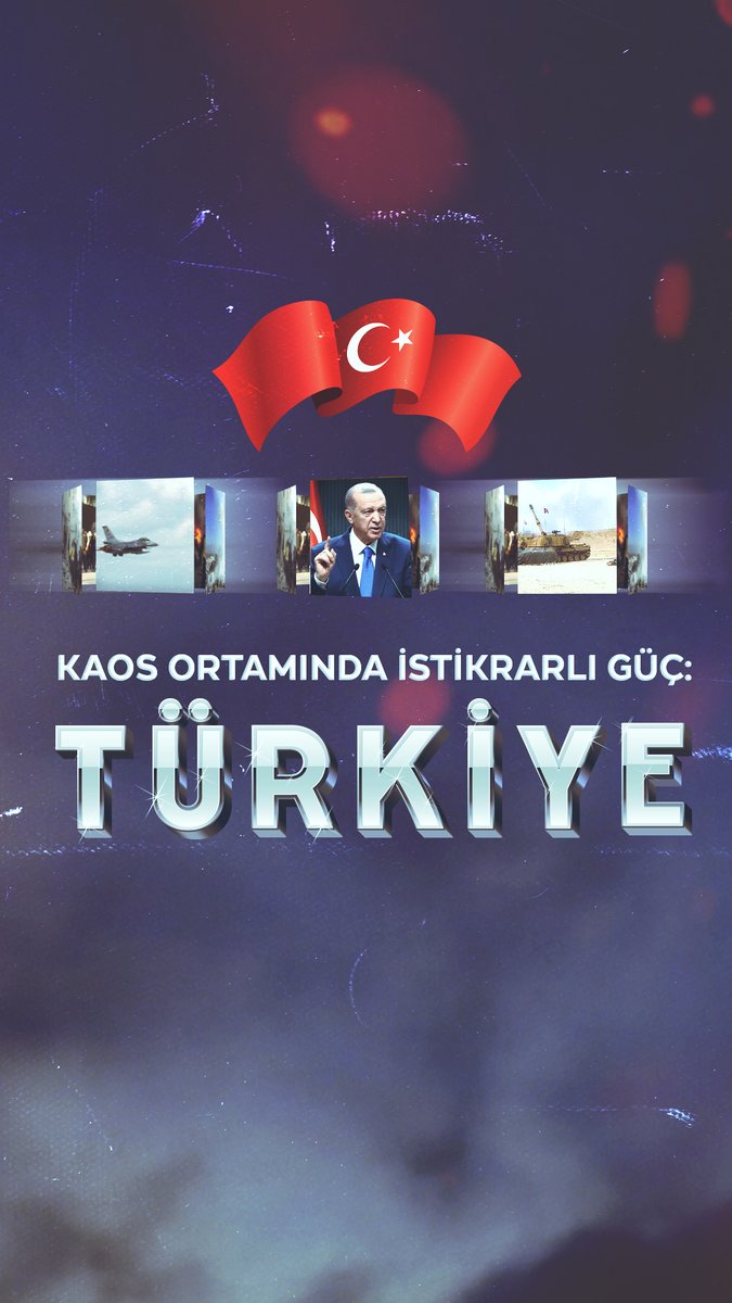 🇹🇷Dünya savaş ve kaos sarmalından geçerken Türkiye rotasından sapmadan ilerliyor. Sınır ötesi askeri harekatlardan masadaki diplomatik başarılara uzanan bu sağlam duruş, Türkiye'yi kaos coğrafyasında siyasi ve jeopolitik fırtınaların yıkamadığı istikrarlı bir güç yapıyor.