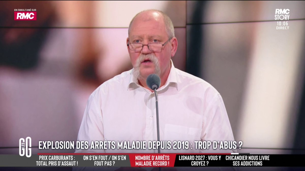 🔴 50% d’arrêts maladie supplémentaires depuis 2019 🎙️Didier Giraud: "Ça me rend fou. Je me suis demandé ce que je foutais au travail pour aller payer des cotisations pour ces gens là. Ça va nous faire crever" #GGRMC