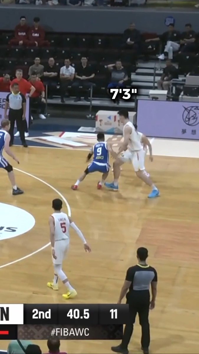 Only three things in life are certain: Death, taxes, and China having a skilled 7-foot big man 🇨🇳 Is 23-year-old, 7'3" (221cm) Yu Jiahao the next big thing? 👀 #FIBAWC x #StepItUp
