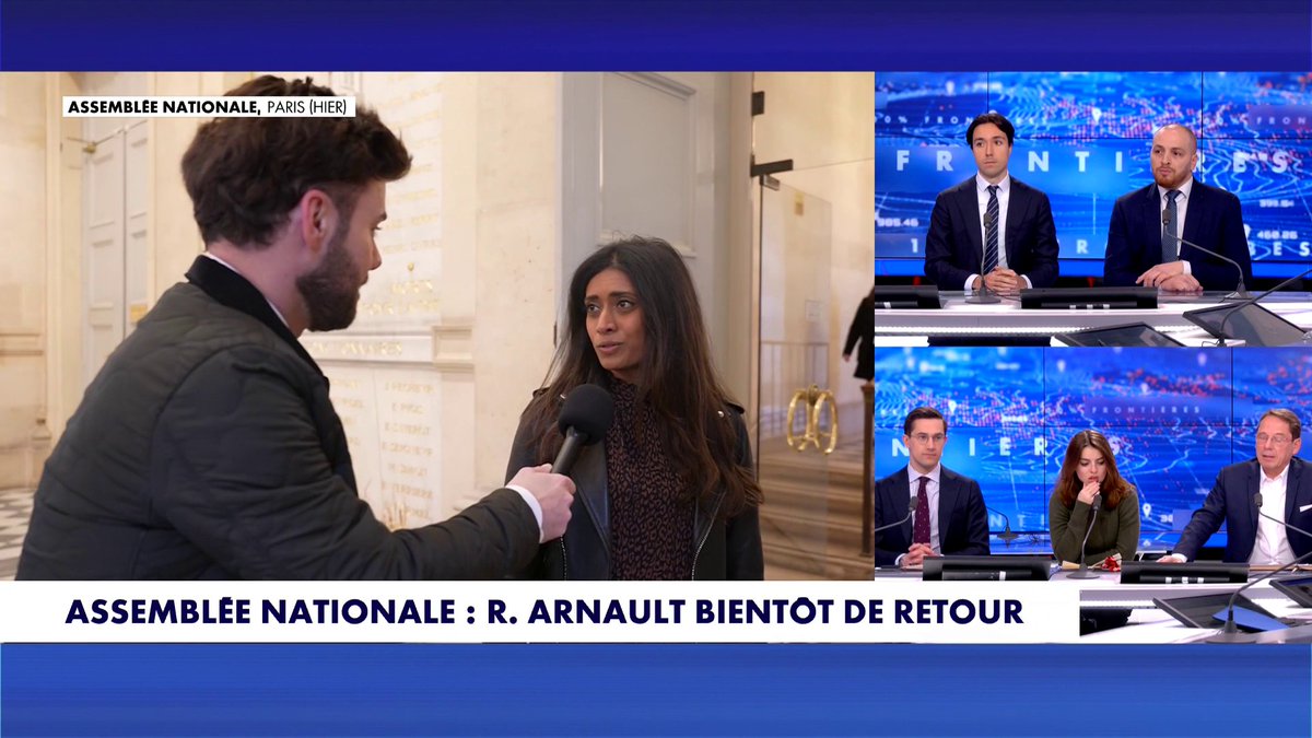 Les députés réagissent au futur retour de Raphaël Arnault à l'Assemblée nationale, annoncé par Mathilde Panot, dans #100Frontieres Toute l'info est à retrouver sur