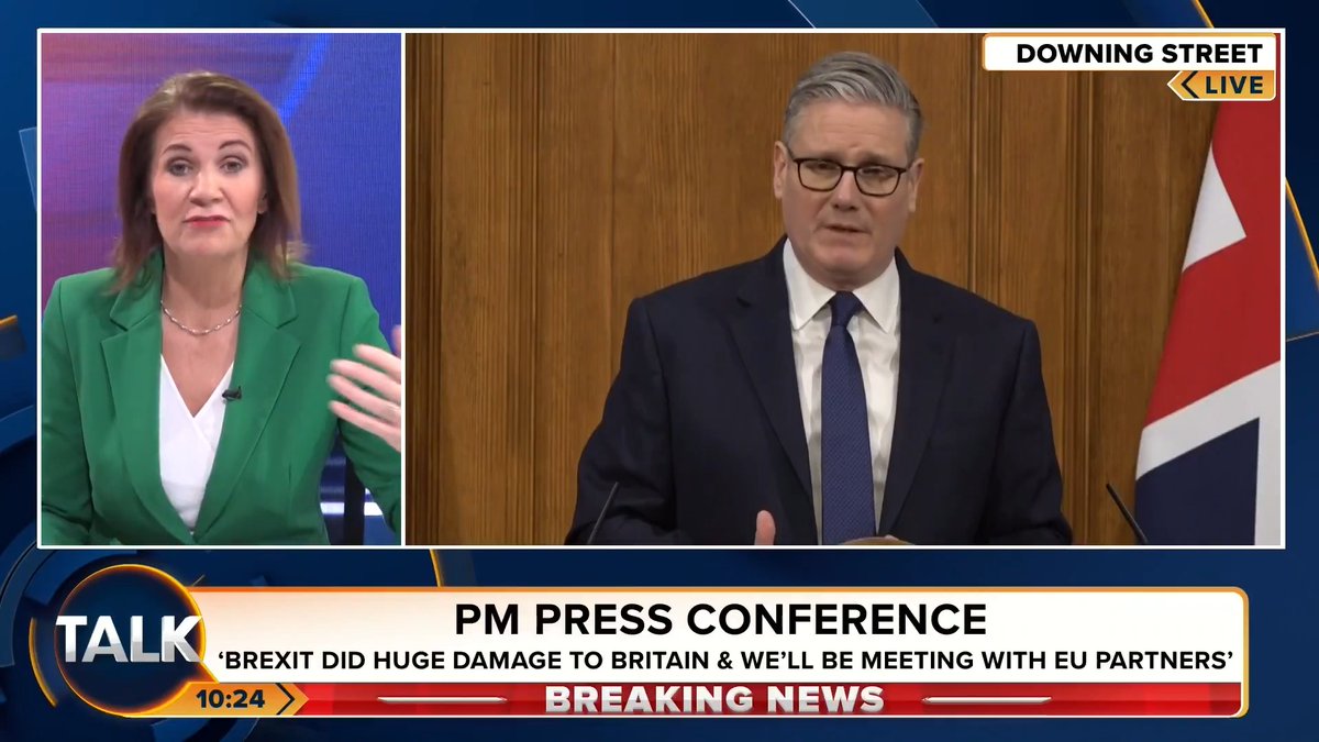 🚨"This is just an excuse to take us back into the EU by the back door!" Keir Starmer says Britain must get closer to the EU after Donald Trump warned he was considering pulling the US out of NATO. Julia Hartley-Brewer