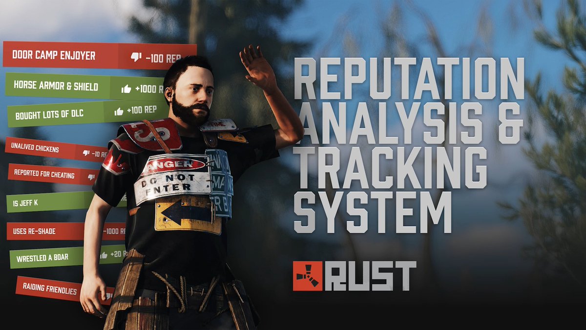 This wipe we’re introducing the Reputation Analysis & Tracking System. 🕵️☢️🔍 Rust has always been about consequences. We felt they didn’t go far enough. Now, if you kill someone, you’ll be live-pinged on the map for 5 minutes and lose all sleeping bag spawns. Everyone will see you. If multiple players are involved, all of you are flagged. Your actions now also affect a persistent score: Repeat kills, reports, raids ↓ “Positive” behaviour, like waving to your neighbour ↑ Low score extends your ping, reduces loot, and limits spawns. A high score earns queue priority and small bonuses. Scores are visible. Opt-out is not available. Read more on our DevBlog: