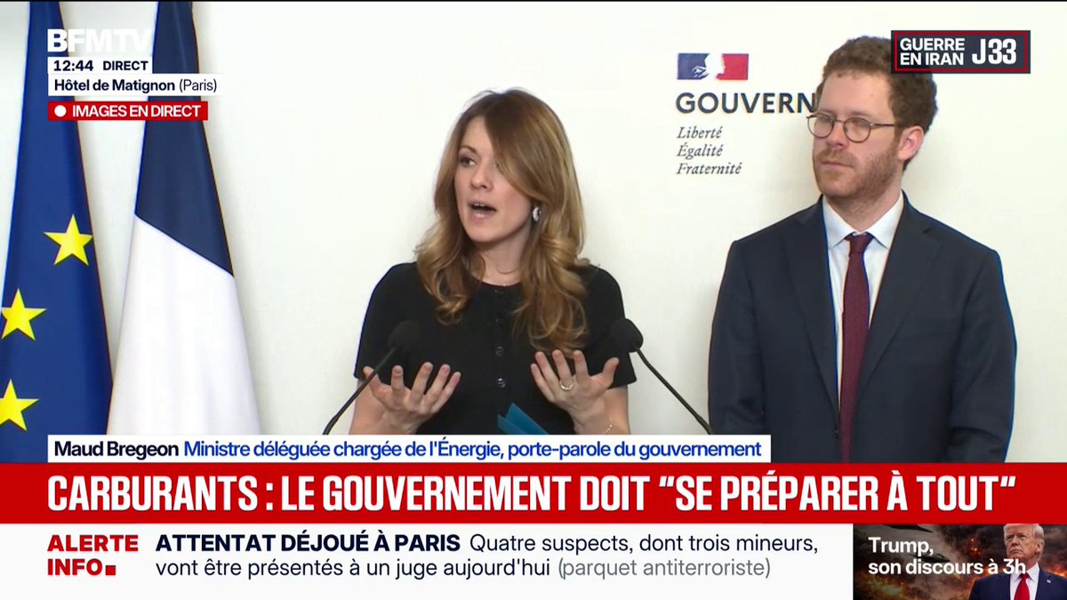 🔴🇫🇷 ALERTE INFO - Sentant le vent souffler très fort, Maud Bregeon, ministre de l'énergie et porte parole déclare : "On ne s'interdit pas et on ne ferme pas la porte à d'autres soutiens dans les jours à venir."