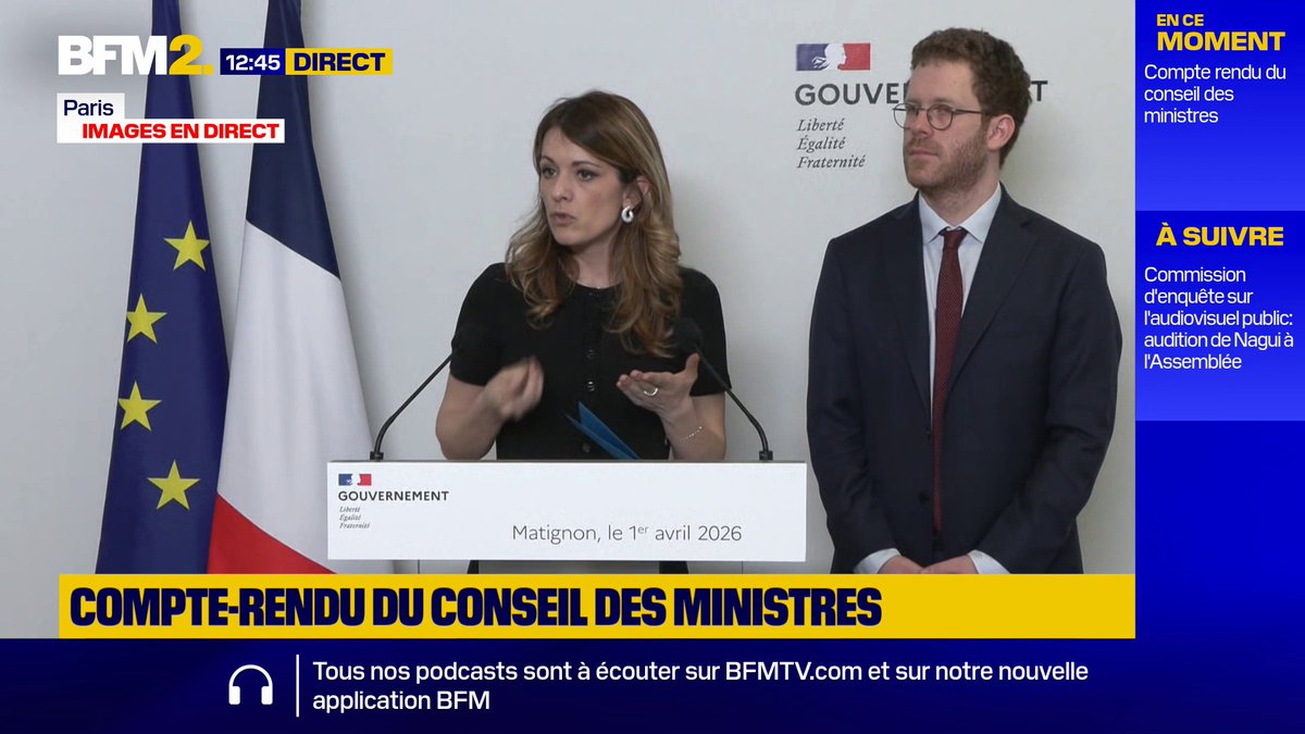 🔴🇫🇷 ALERTE INFO - Maud Bregeon, ministre de l'énergie et porte parole indique que si la crise continue, ils vont mettre en place des "mesures qui permettent d'économiser l'énergie consommée et spécifiquement, le carburant".