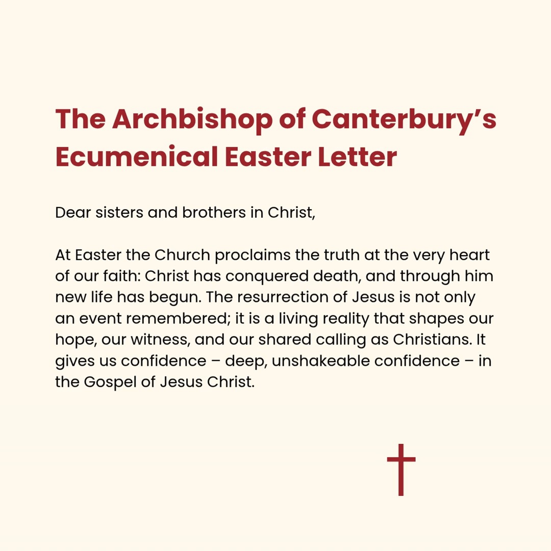 This week, I’ve written to my sisters and brothers in Christ. In the resurrection, we find a deep and unshakable confidence in the gospel of Jesus Christ.