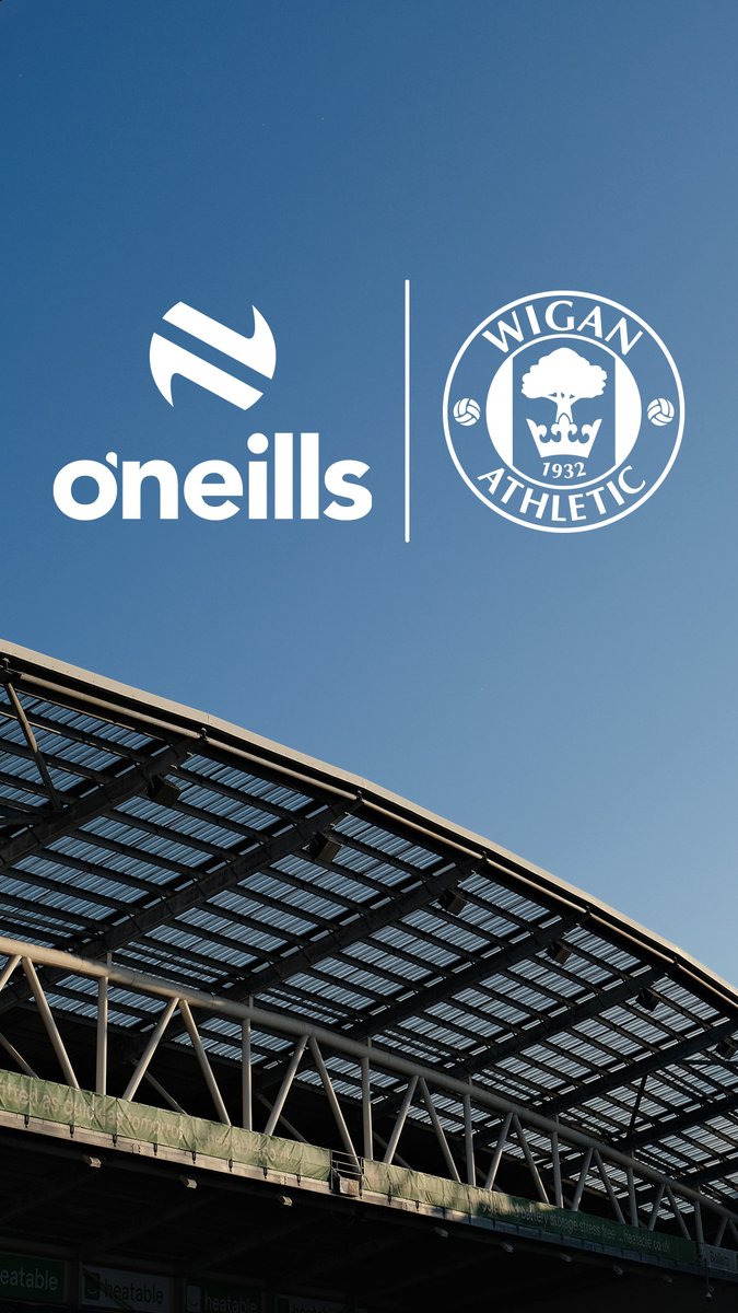 ✊ A new partnership built on graft, pride and doing right by the badge. 🤝 Wigan Athletic is delighted to announce that O'Neills will become the Club's Official Kit Supplier from Monday, 1 June 2026! #wafc 🔵⚪️ | O'Neills Sportswear UK