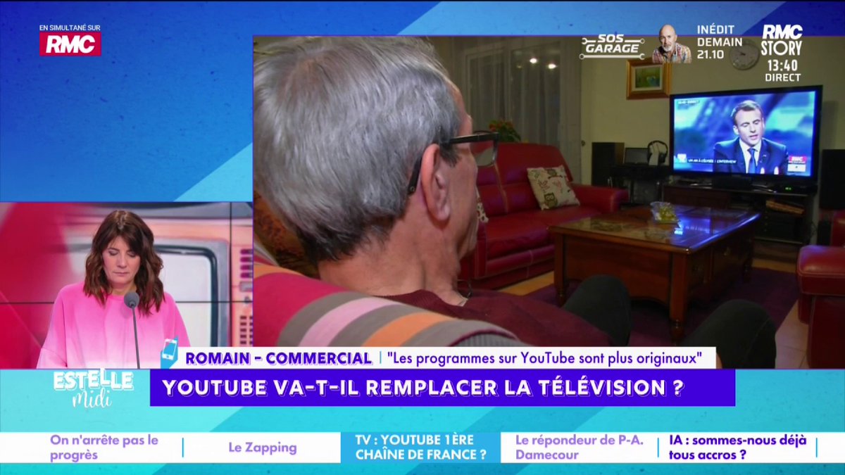 📺 YouTube va-t-il remplacer la télévision ? 📞 Romain : "J'allume la télé pour Youtube ! Je regarde du gaming, des vidéos de voitures... Quand je regarde le programme télé, j'ai l'impression de revenir 15 ans en arrière ! On fait du réchauffé !" #EstelleMidi