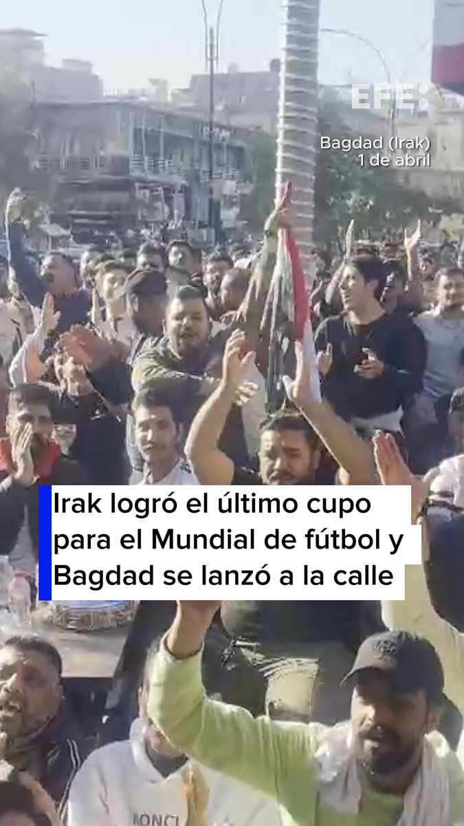 🇮🇶⚽️ | Irak festeja a lo grande tras el regreso de Irak a un Mundial 40 años después.