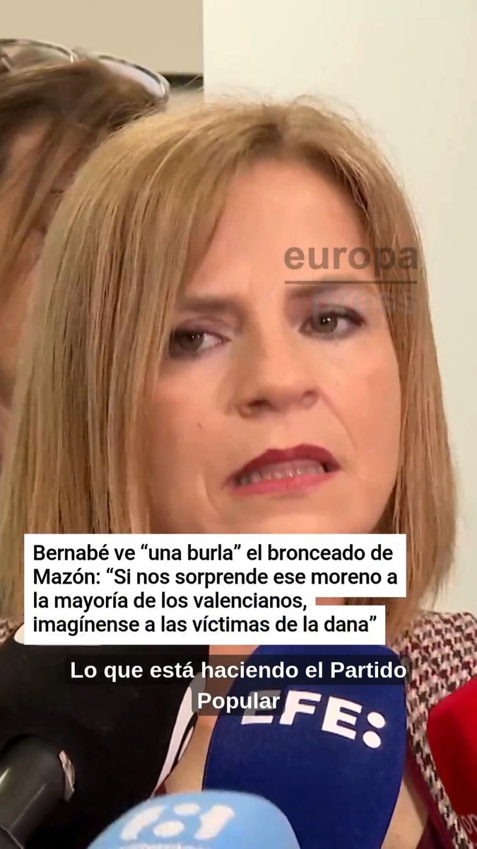 Pilar Bernabé ve "una burla" el bronceado de Mazón: "Si nos sorprende ese moreno a la mayoría de los valencianos, imagínense a los familiares de las víctimas de la dana. Lo siento pero me parece una burla de tal magnitud..."