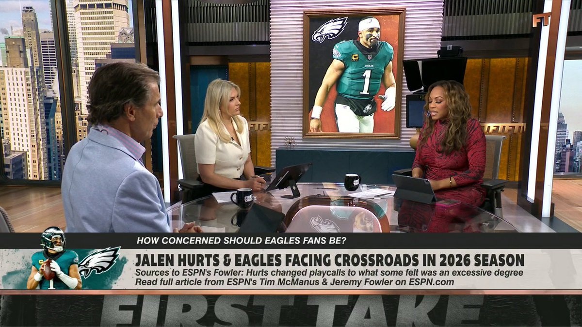 "Jalen [Hurts] has been a Super Bowl MVP. The fact that people are even looking at him and wondering, 'Can he be the future quarterback here?' to me is just maddening." —Kimberley A. Martin on the frustration between Jalen Hurts and the Eagles 👀