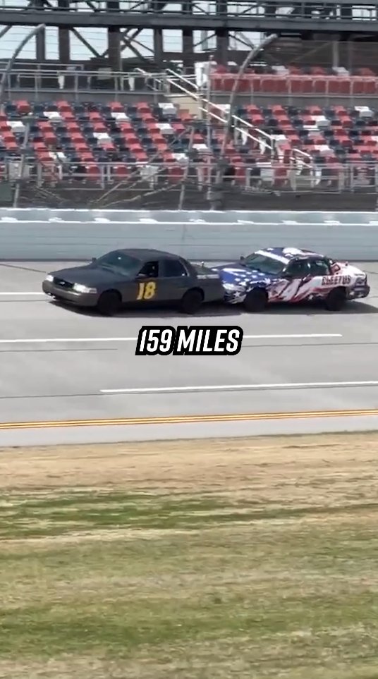 Cleetus McFarland went tandem drafting around Talladega (like a 🦅) in a Crown Vic with Brad Keselowski, Chris Buescher, and Ryan Preece. Kevin Harvick | Will Buxton | RFK Racing