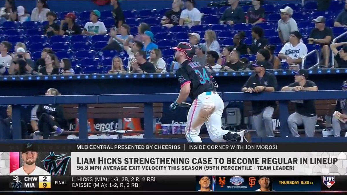 Liam Hicks is off to a 🔥 start for the 4-1 Miami Marlins! Jon Morosi | #MLBCentral