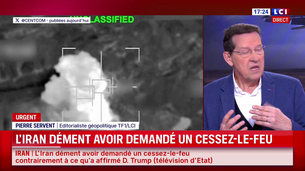 🔴 L'Iran dément avoir demandé un cessez-le-feu ➡️ Pierre Servent analyse la situation 📺 Le Grand Dossier avec Amélie Carrouër