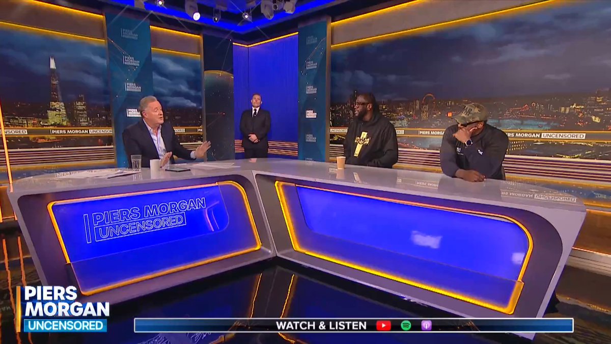 "He don't wanna talk about that guy, he's got PTSD over him." Derek Chisora and Deontay Wilder discuss Deontay's reluctance to discuss Tyson Fury with Simon Jordan. Watch more👇 📺 Piers Morgan | Derek Chisora 🥊 | Deontay Wilder | Simon Jordan