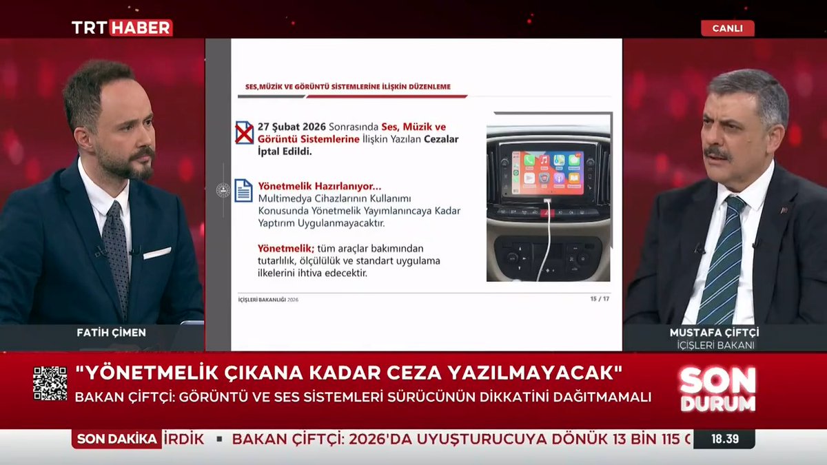 "Hangi görüntü ve ses sistemlerinin yasaya aykırı olduğunu yönetmelikle belirleyeceğiz" İçişleri Bakanı Mustafa Çiftçi: Yönetmelik çıkarıncaya kadar bu konuda rehberlik yapmaya devam edeceğiz, ceza uygulamayacağız. Nisan sonu, mayıs başı gibi yönetmeliği tamamlamış olacağız.