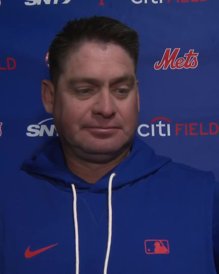 "I've got to give some of the other guys a chance" Carlos Mendoza on the Mets' lineup against a left-handed starting pitcher today: