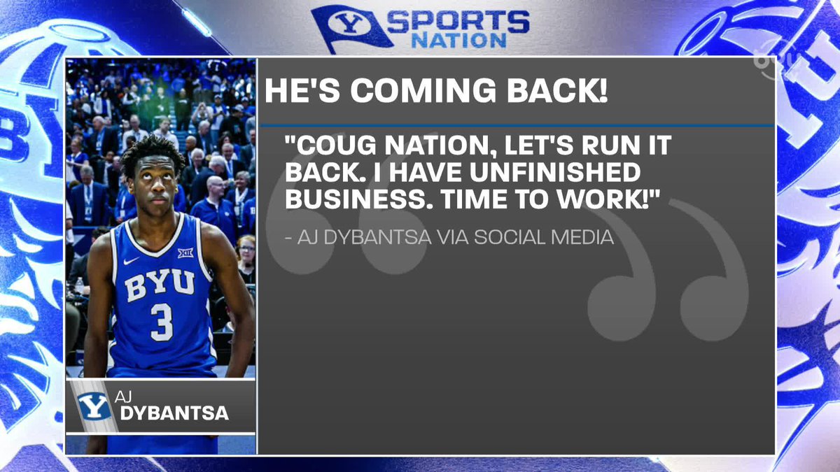 BREAKING NEWS! AJ Dybantsa announces he is returning to BYU for his sophomore season next year. “I have unfinished business.”