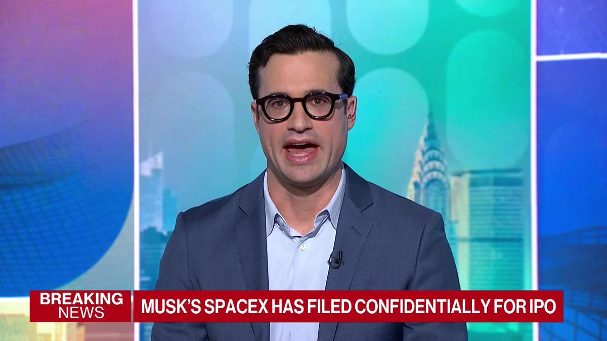 SpaceX filed confidentially for an initial public offering, according to people familiar with the matter. It’s expected to be the biggest-ever listing. Ed Ludow reports
