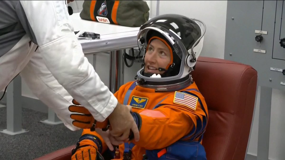 The astronauts taking part in the Artemis II mission to the moon's orbit are getting suited up, as final preparations ramp up ahead of liftoff. Thomas Moore reports. Read the latest on our live blog ➡️ 📺 Sky 501, Virgin 602, Freeview 233