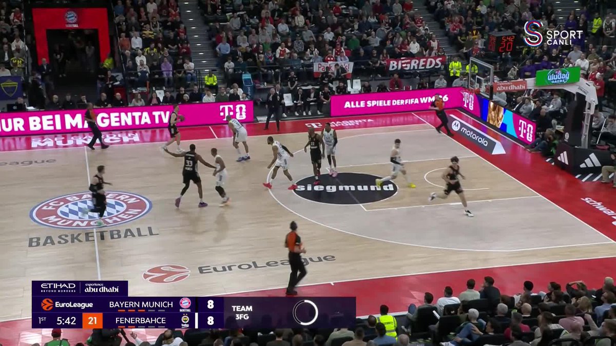 🏀1. ÇEYREK SONUCU 📍Bayern Münih 25 - 12 Fenerbahçe Beko
