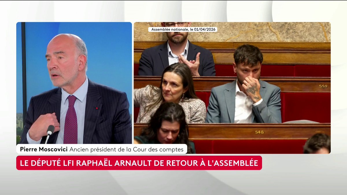 🔴 🗣️ "Ce n'est pas lui qui a tué ce jeune homme, il a pris un temps de pause. Je ne dis pas que c'est normal, mais on ne va pas en faire un fromage non plus" : Pierre Moscovici réagit au retour de Raphaël Arnault à l'Assemblée nationale. #ToutEstPolitique #Canal16