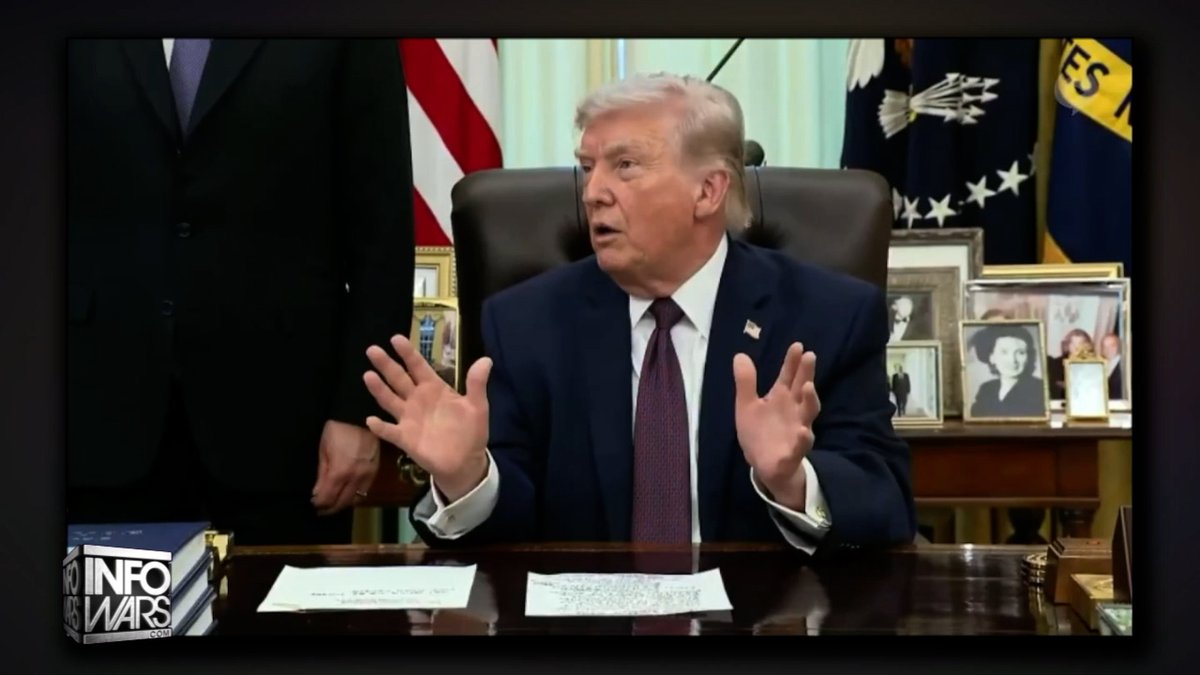 BREAKING VIDEO: Trump Claims Iran's "New Regime President" Has Asked For Ceasefire While They Say He’s Lying, But USA Will Continue Bombardment Until Hormuz Strait Reopened! PLUS, Oil Has Risen Over 60% Since Start Of War! 🔴WATCH/SHARE THE LIVE ALEX JONES SHOW NOW: