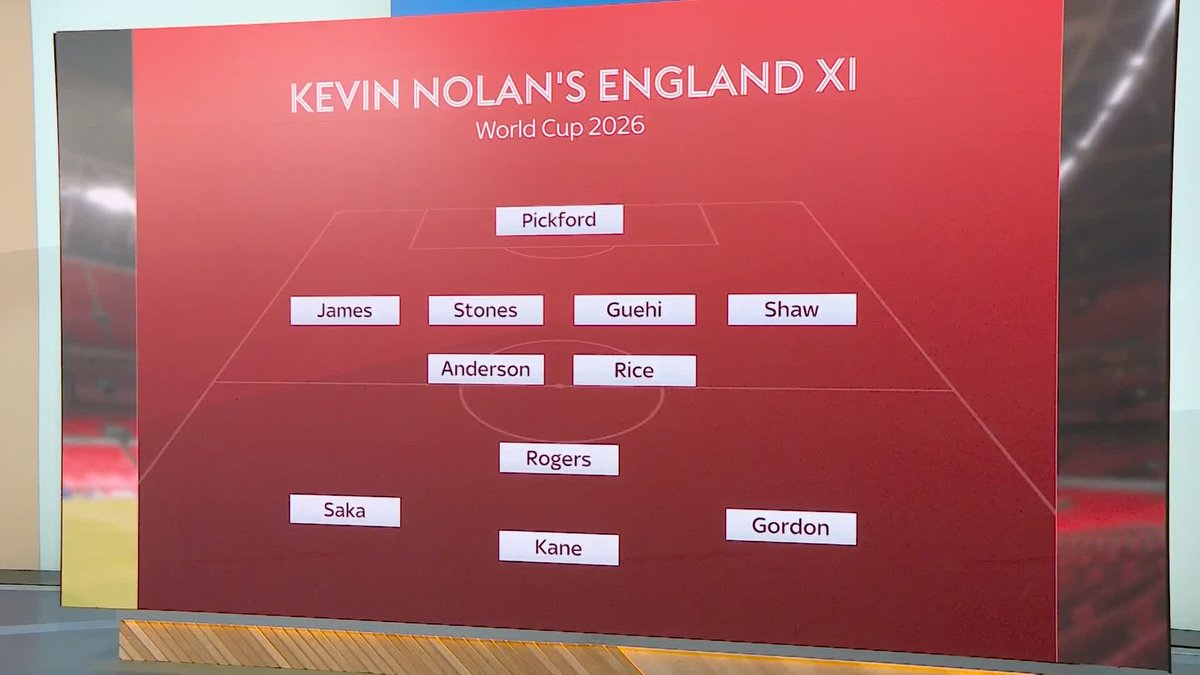Kevin Nolan reveals his England starting XI ahead of the 2026 World Cup 🏆