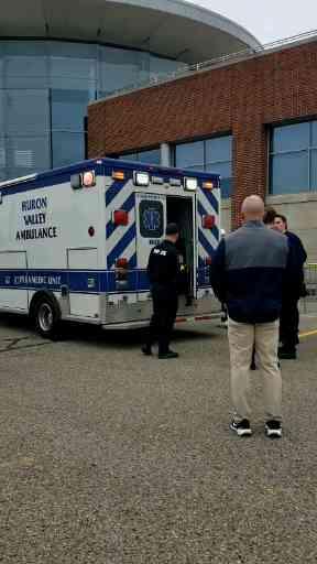 NEW... a member of the Michigan Wolverines basketball team needed medical attention as the team prepared to depart for the Final Four this afternoon from Ann Arbor. Sources say an allergic reaction. Player, said to be fine, expected to join the team later. VIDEO: Jon Hewett