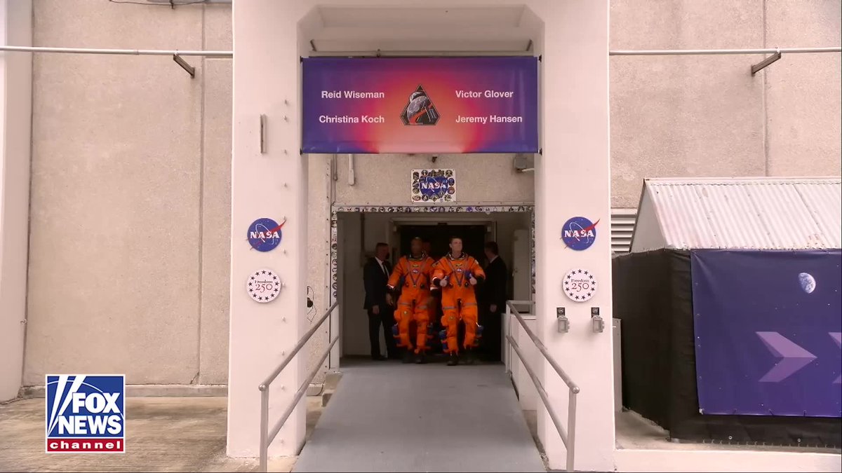 READY FOR LAUNCH: The Artemis II crew heads to the launch pad ahead of their Moon mission taking off from the Kennedy Space Center. "Thank you all for being out here. It's a great day for us, it's a great day for this team" -Commander Reid Wiseman