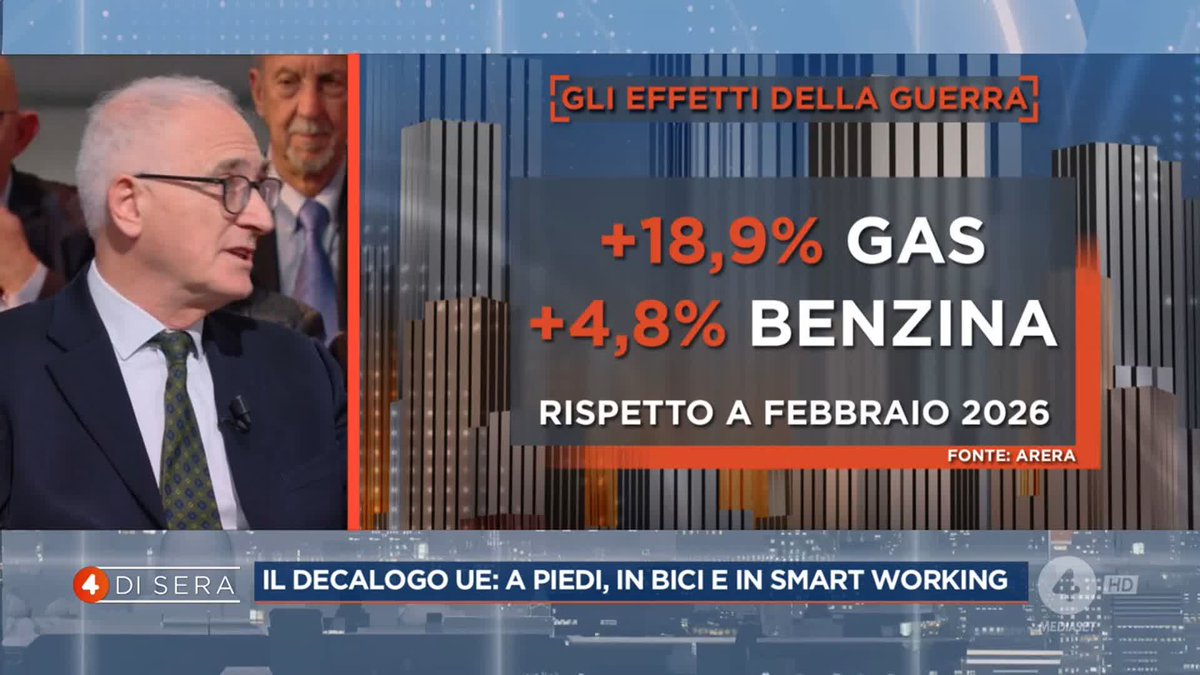 "L’Italia non ha gas e petrolio, le risorse a nostra disposizione sono il sole e il vento, e possiamo pensare anche al nucleare" Daniele Manca a #4disera