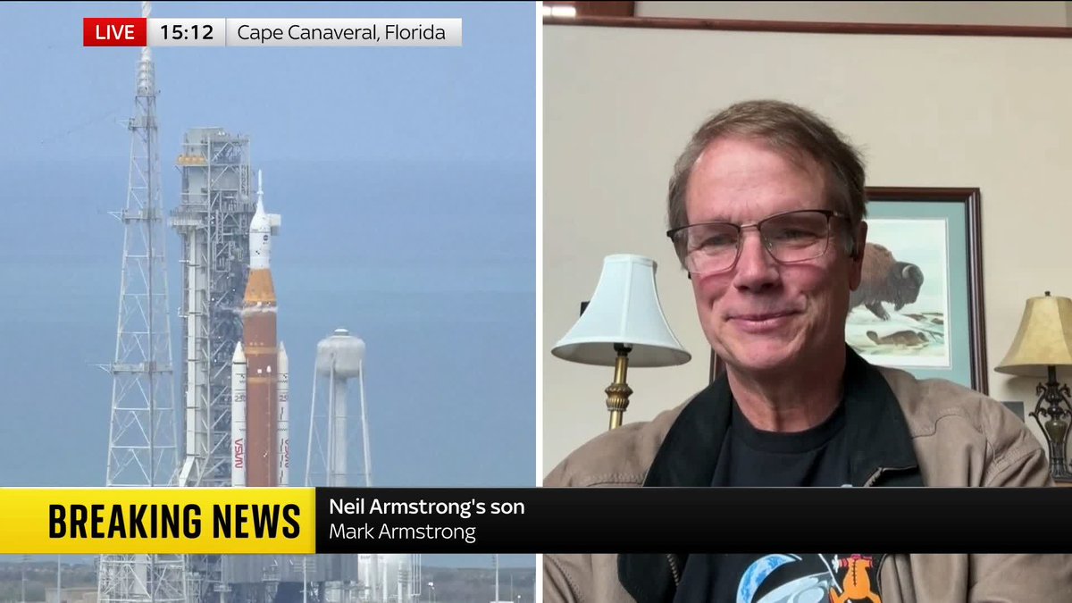 "This is for many of us the promise of the future." Mark Armstrong, son of Neil Armstrong, tells Sarah-Jane Mee the Artemis II launch brings a mix of emotions, including trepidation, excitement, and hope. 📺 Sky 501, Virgin 602, Freeview 233